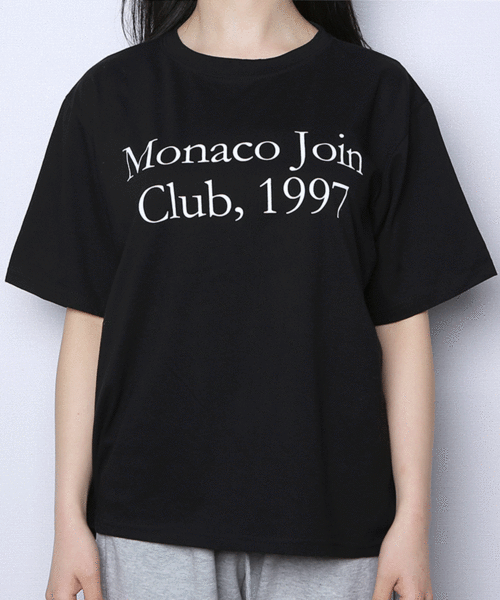 모나코 오버핏 반팔 티셔츠