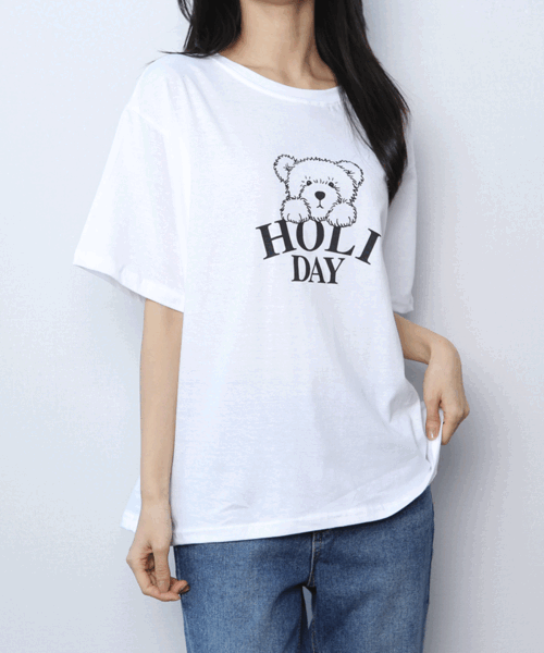(1+1할인) 홀리 베어 반팔 티셔츠