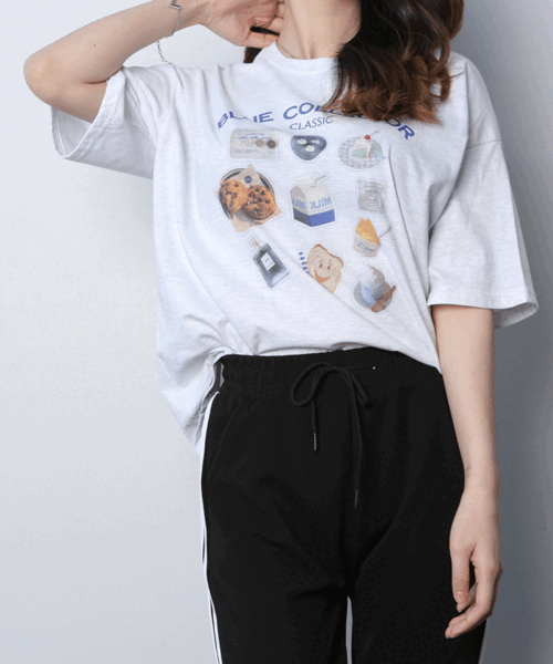 (1+1할인) 컬렉터 오버핏 반팔 티셔츠