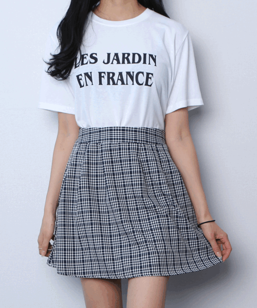 (1+1할인) 프랑스 레터링 반팔 티셔츠